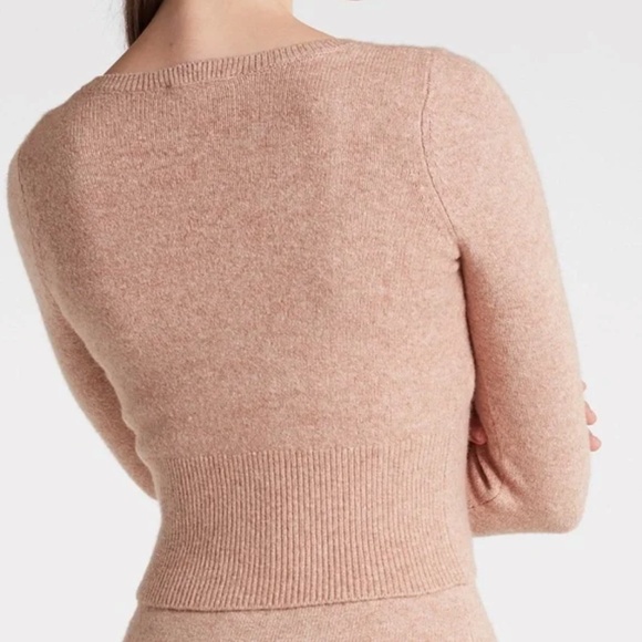 Express Cropped Cardigan - Blush/Heather Pink Size S - Picture 3 of 10